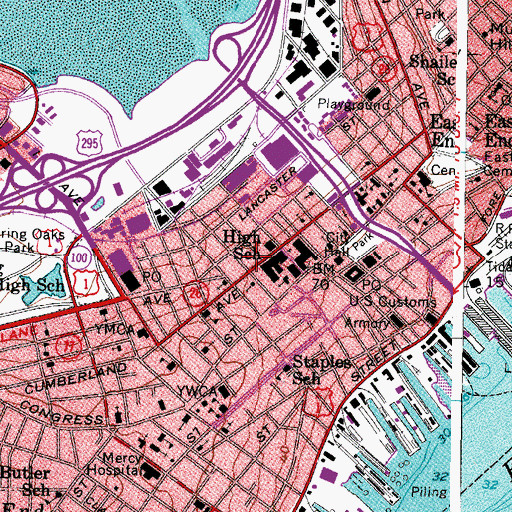 Topographic Map of Salvation Army, ME