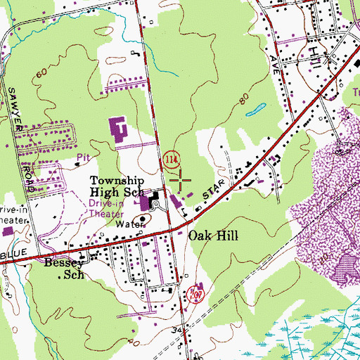 Topographic Map of Scarborough Post Office, ME