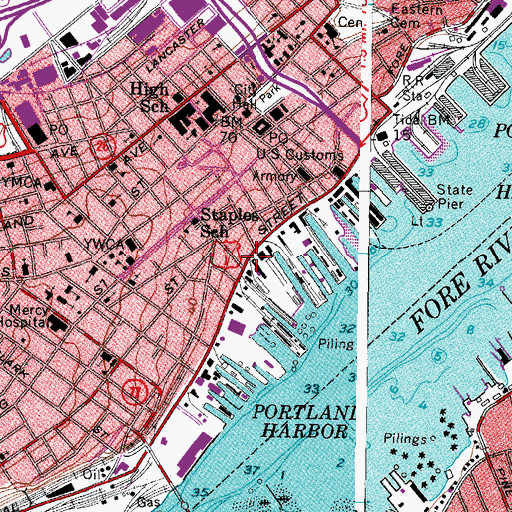 Topographic Map of Seamens Friends Society, ME