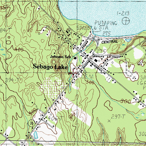 Topographic Map of Sebago Lake Congregational Church, ME
