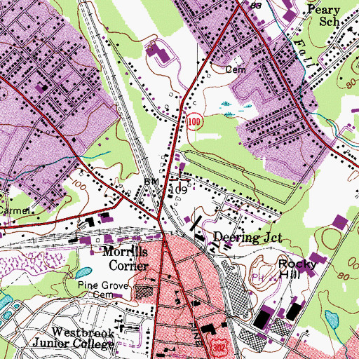 Topographic Map of Seventh Day Adventist Church, ME