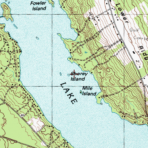 Topographic Map of Shorey Island, ME