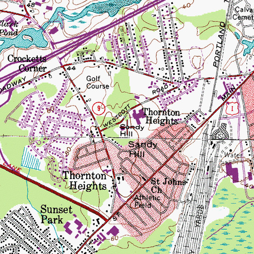 Topographic Map of Waldo T Skillin Elementary School, ME