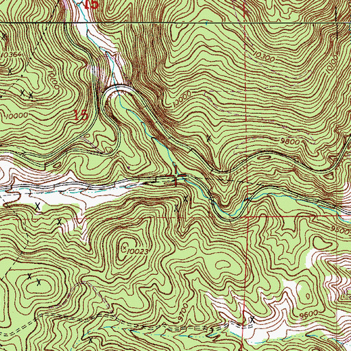 Topographic Map of Grassy Creek, CO