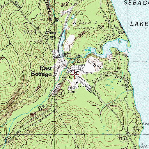 Topographic Map of Spaulding Memorial Library, ME