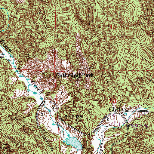 Topographic Map of Cathedral Park, CO