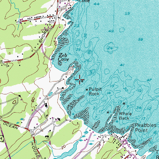 Topographic Map of Spring Cove, ME