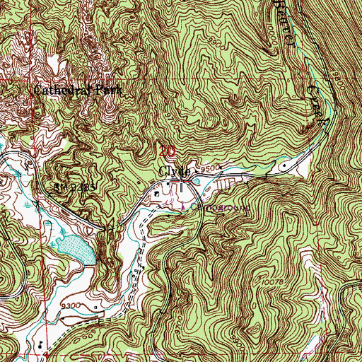 Topographic Map of Clyde, CO