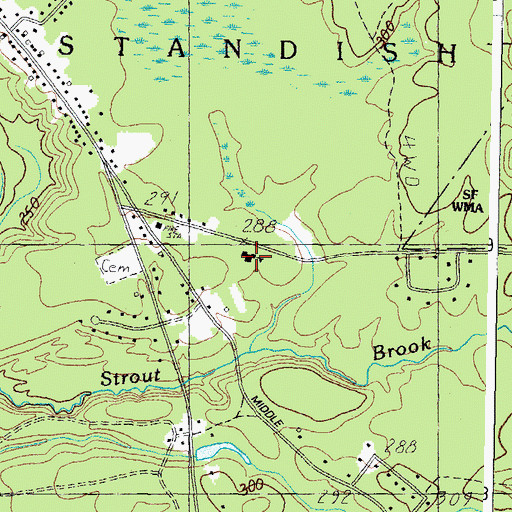 Topographic Map of Steep Falls Elementary School, ME
