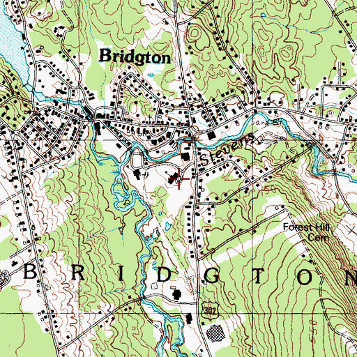 Topographic Map of Stevens Brook Elementary School, ME