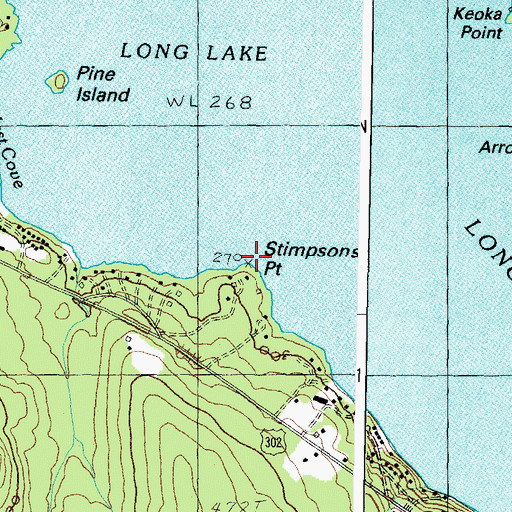 Topographic Map of Stimpsons Point, ME