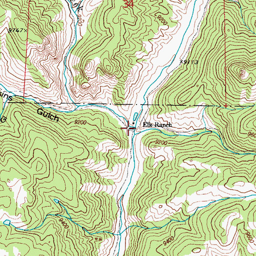Topographic Map of Gould Creek, CO