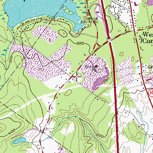 Topographic Map of West Cumberland United Methodist Church, ME
