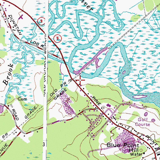 Topographic Map of West Scarboro Station (historical), ME