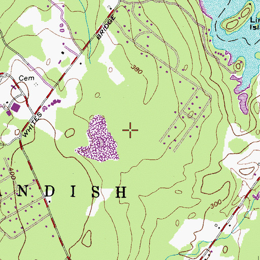 Topographic Map of Whites Hill, ME