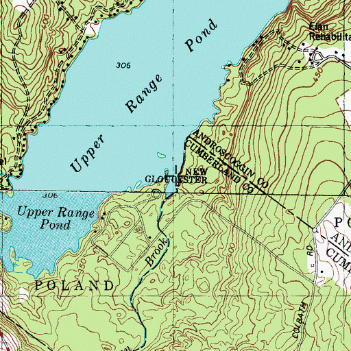 Topographic Map of Wilson Brook, ME
