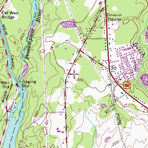 Topographic Map of Windham Baptist Church, ME