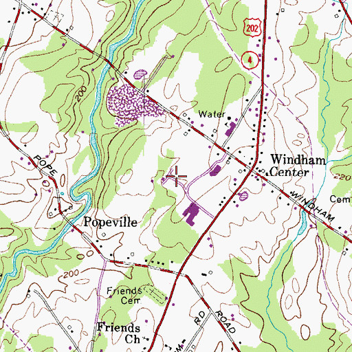 Topographic Map of Windham Christian Life Center, ME