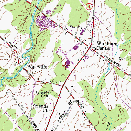 Topographic Map of Windham High School, ME