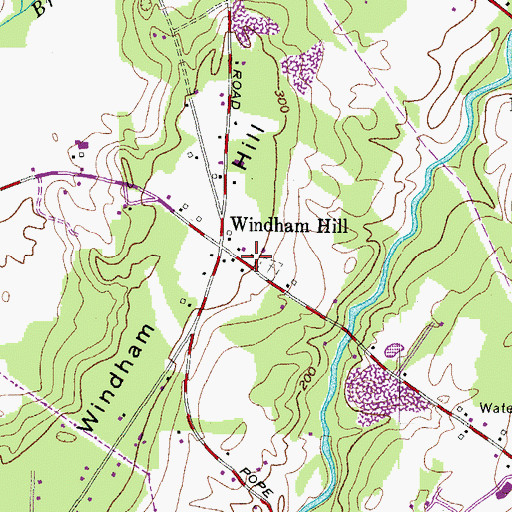 Topographic Map of Windham Hill United Church of Christ, ME