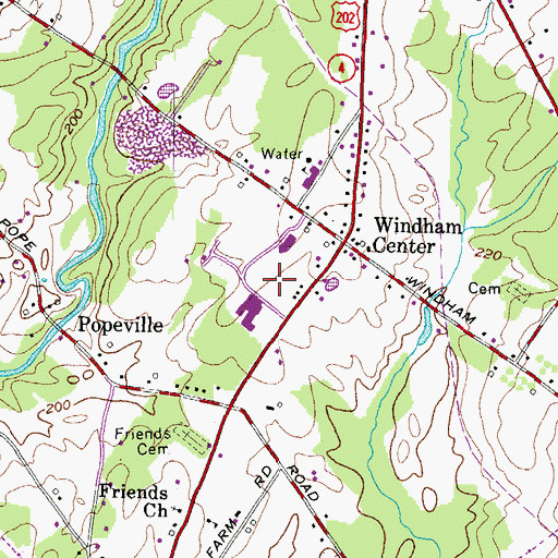 Topographic Map of Windham Middle School, ME