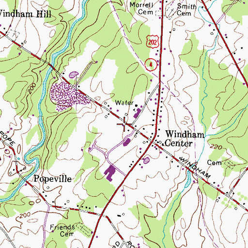 Topographic Map of Windham Public Library, ME