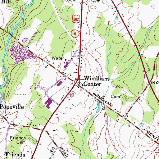 Topographic Map of Windham Town Hall, ME