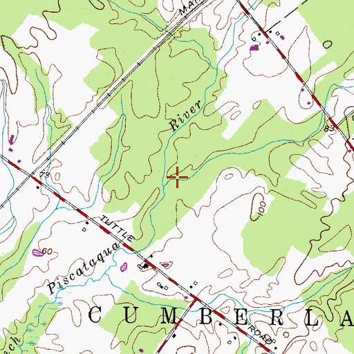 Topographic Map of Windle Brook, ME