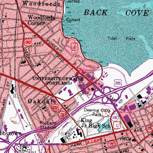 Topographic Map of Sullivan Gymnasium, ME