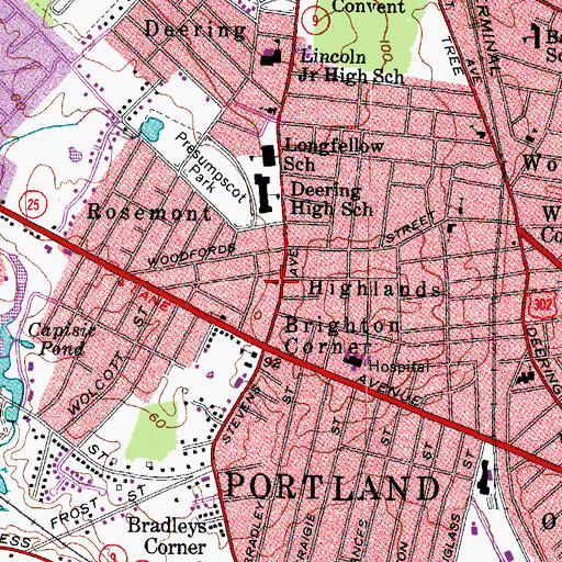 Topographic Map of Swedenborgian Church, ME