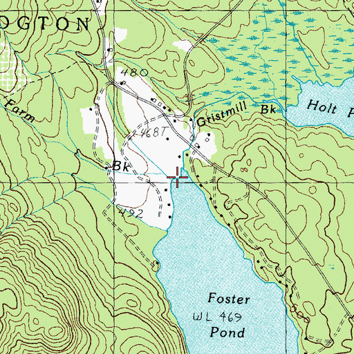 Topographic Map of Town Farm Brook, ME