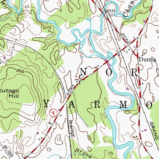 Topographic Map of Town House School (historical), ME