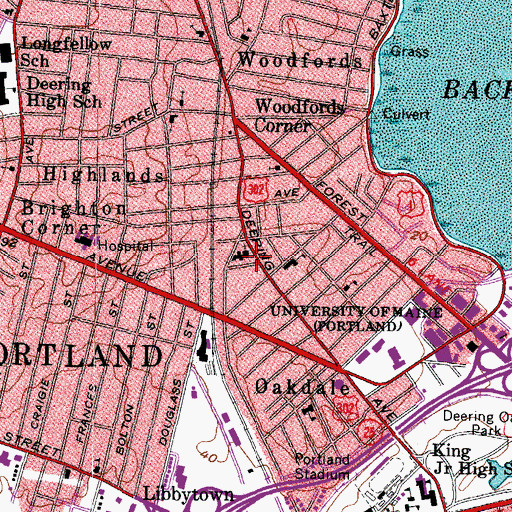 Topographic Map of Trinity Baptist Church, ME