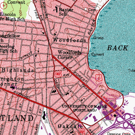 Topographic Map of Trinity Episcopal Church, ME