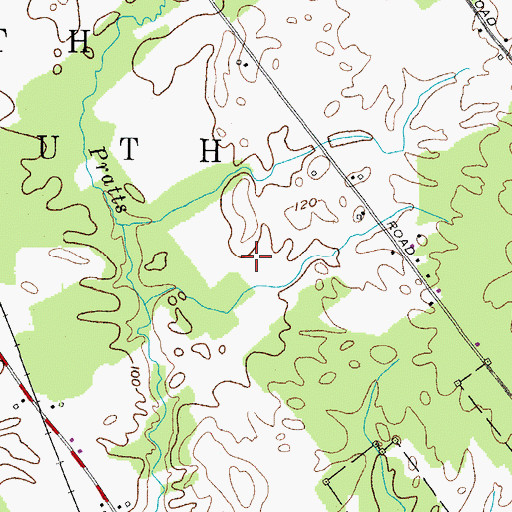 Topographic Map of Trues Hill, ME