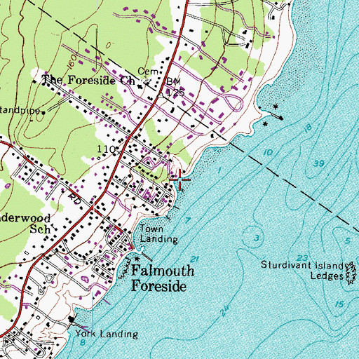 Topographic Map of Underwood Spring, ME
