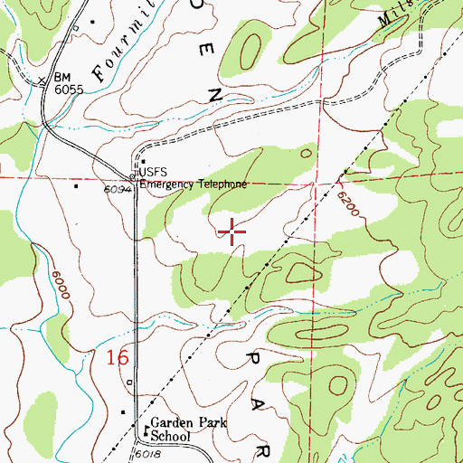 Topographic Map of Garden Park, CO