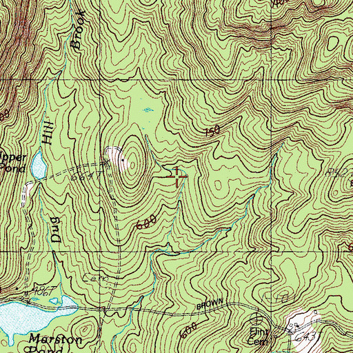 Topographic Map of Upper Pond, ME
