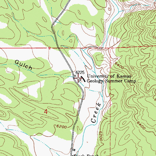 Topographic Map of University of Kansas Geology Summer Camp, CO