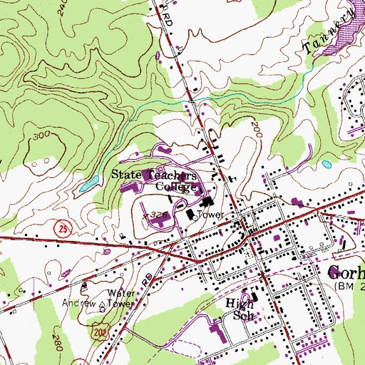 Topographic Map of Upton-Hastings Hall, ME