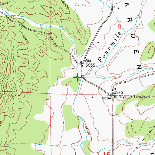 Topographic Map of Milsap Creek, CO