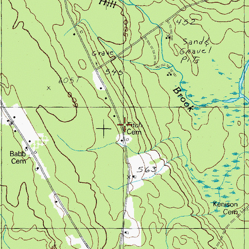 Topographic Map of Fitch Cemetery, ME