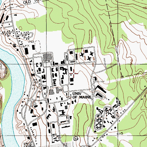 Topographic Map of Advanced Engineered Wood Composites Center, ME