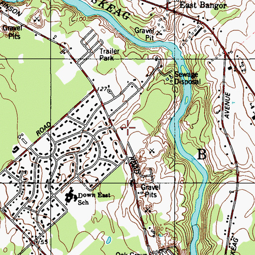 Topographic Map of Assembly of God Church, ME