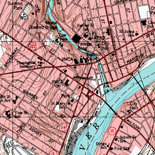 Topographic Map of Bangor Historical Society Building, ME