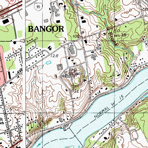 Topographic Map of Dorothea Dix Psychiatric Center Behavioral Health Library, ME