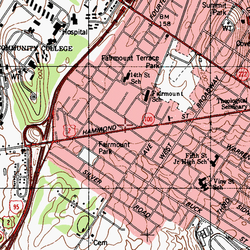 Topographic Map of Berean Bible Baptist Church, ME