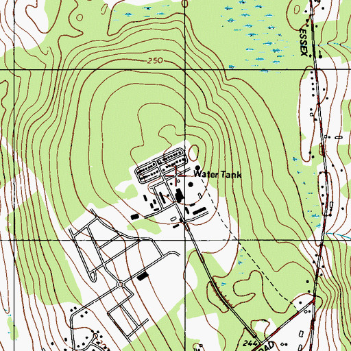 Topographic Map of Bomarc Industrial Park, ME
