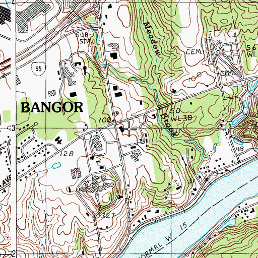 Topographic Map of Building Blocks School, ME