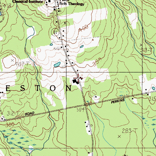 Topographic Map of Charleston Pentecostal Church, ME